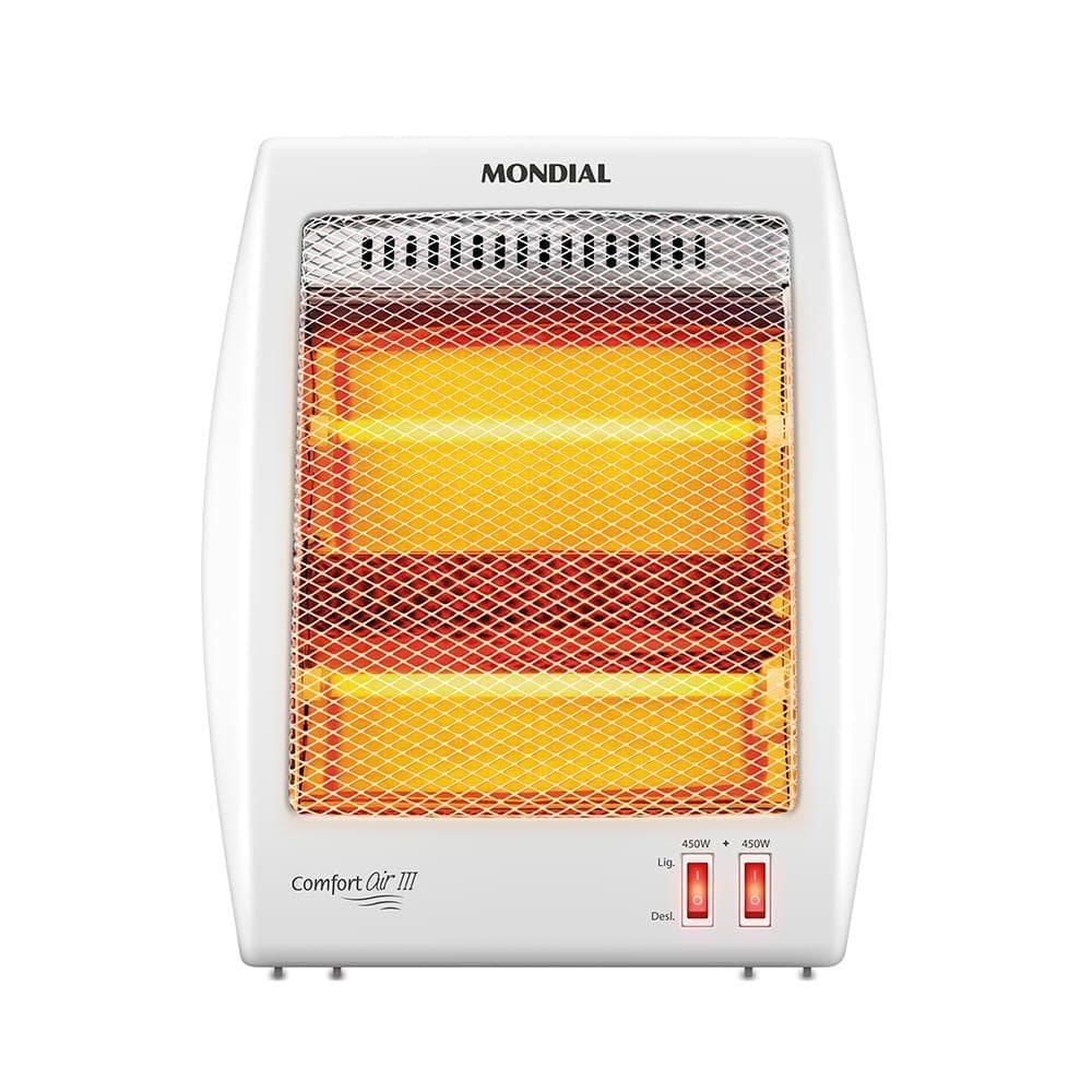 Aquecedor Quartzo Comfort Air III Mondial Branco/Cinza 900w A-16 110V