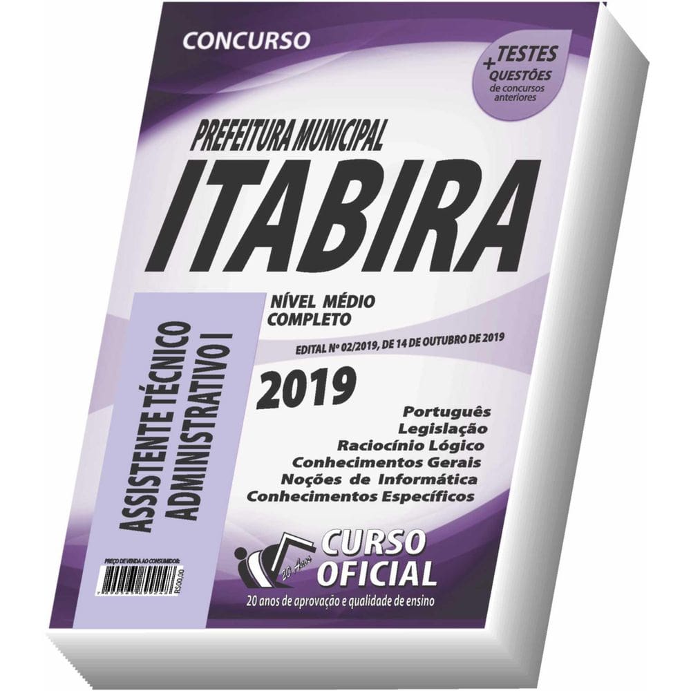 Apostila Prefeitura De Itabira Assistente Técnico