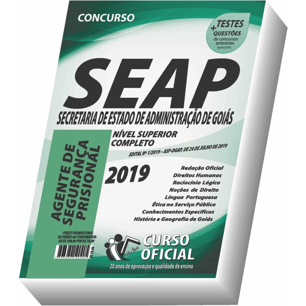 Apostila Seap Go Agente De Segurança Prisional