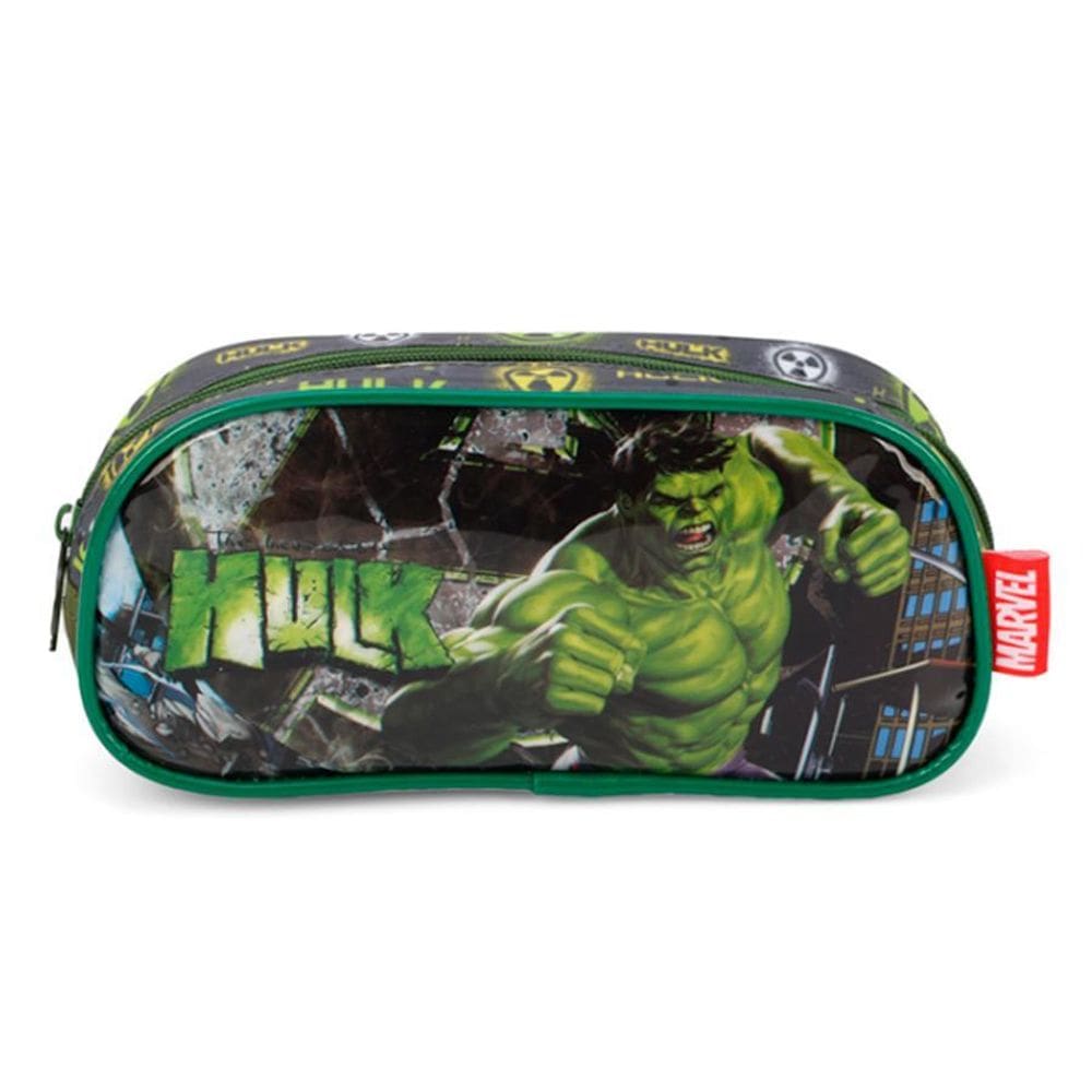 Estojo Hulk Marvel Escolar Verde - Luxcel 23x11x6cm