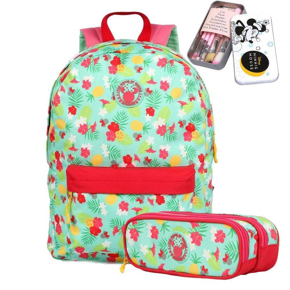 Kit Mochila De Costas Estojo Pincéis Maquiagem Minnie 51918