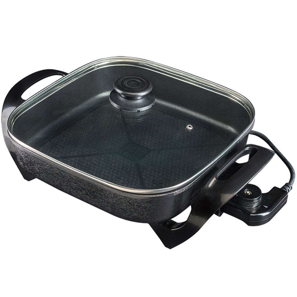 Panela Multifuncional Elétrica Quadrada 30cm Grill 220V Antiaderente Portátil Mangiare 1500W Agratto