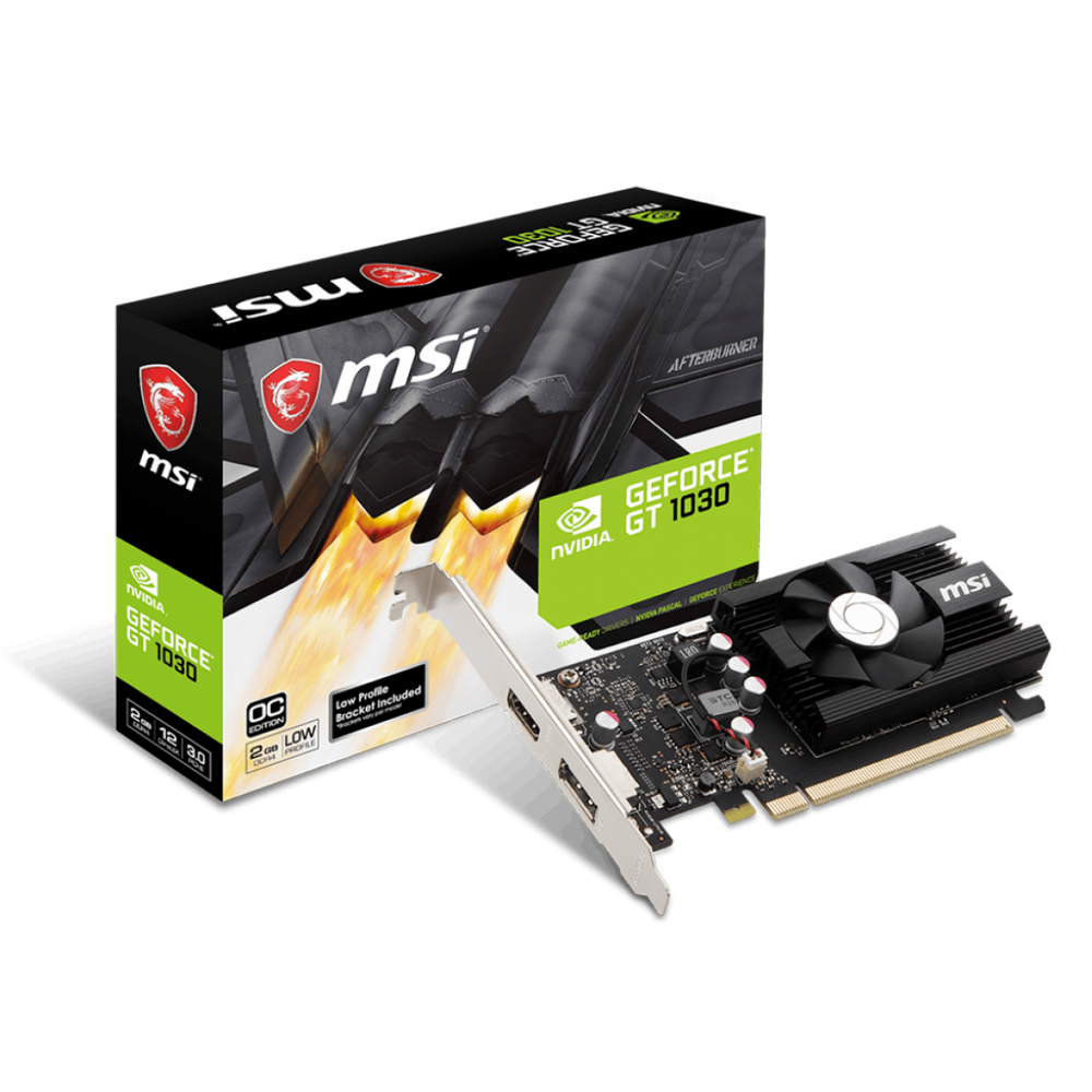 Placa de Vídeo MSI Low Profile OC NVIDIA GT 1030 2GB DDR4
