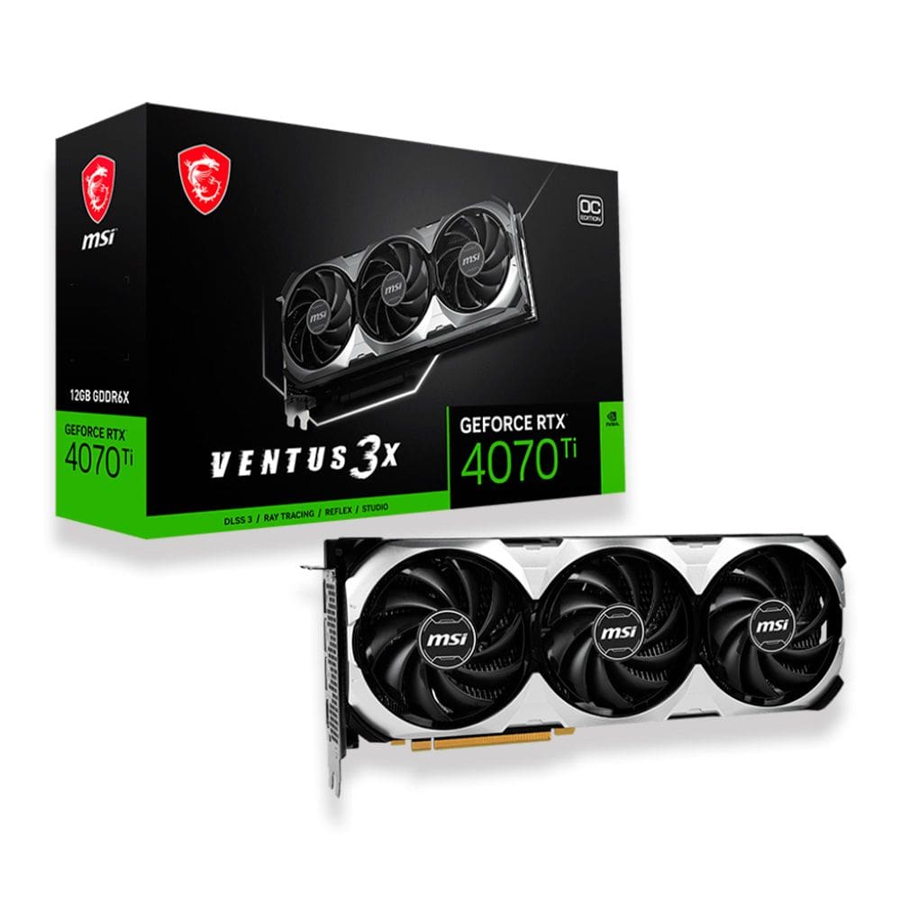 Placa Vídeo MSI Ventus 3X OC GeForce RTX 4070Ti 12GB GDDR6X