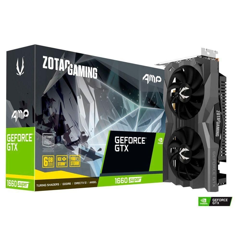 Placa de Vídeo Zotac AMP NVIDIA GeForce GTX 1660 6GB GDDR6