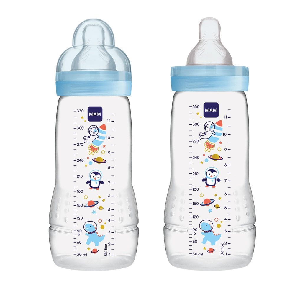 Mamadeiras MAM Easy Active 325 ml Fast Flow, 4 meses ou mais, sem BPA