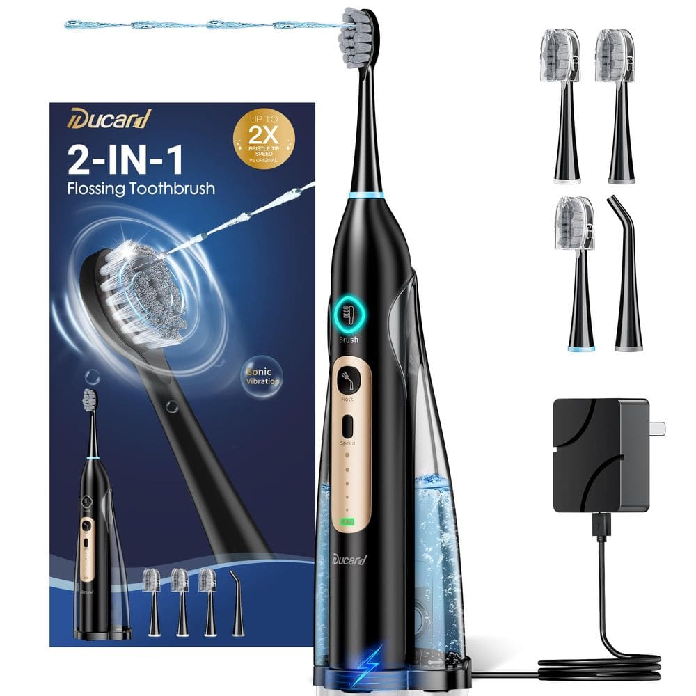 Escova de dentes elétrica com fio dental Water Combo Ducard