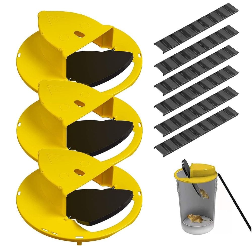 Tampa de balde Mouse Trap para controle humano de roedores 5L - pacote com 3
