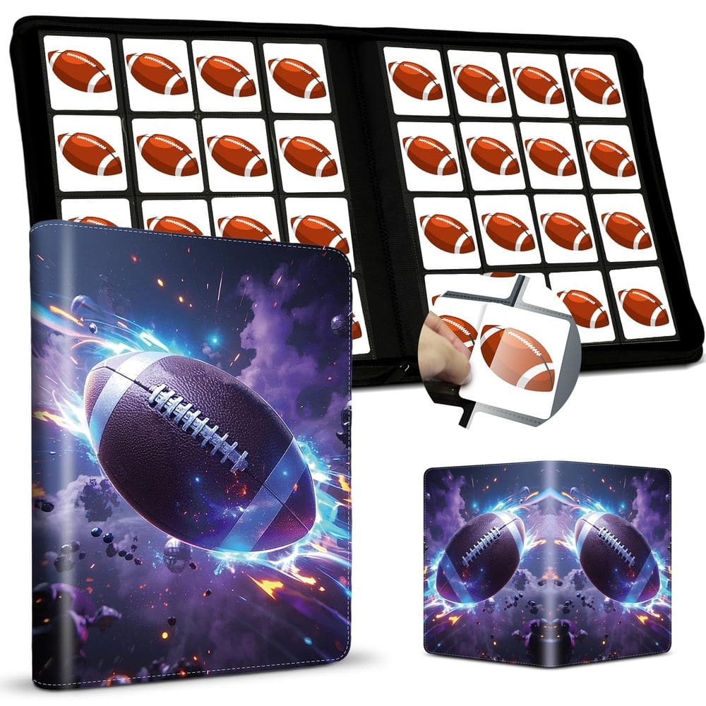 Fichário de cartas colecionáveis Megapuxin Premium com mais de 16 cartas de bolso