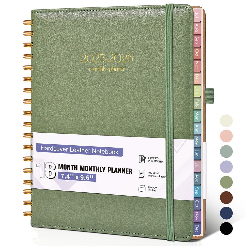 Agenda mensal NOTBOKPA 2025-2026 Calendário acadêmico verde