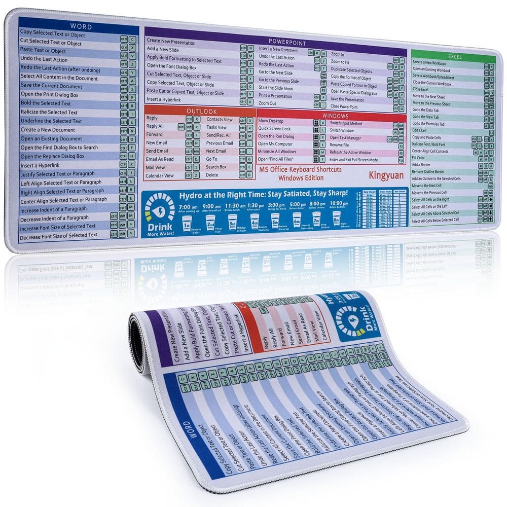 Teclas de atalho do Mousepad Kingyuan Excel/Word/Outlook/PPT