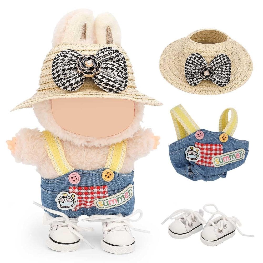 Conjunto de roupas MVOHSMVO para boneca de 17 cm com macacão, chapéu e sapatos