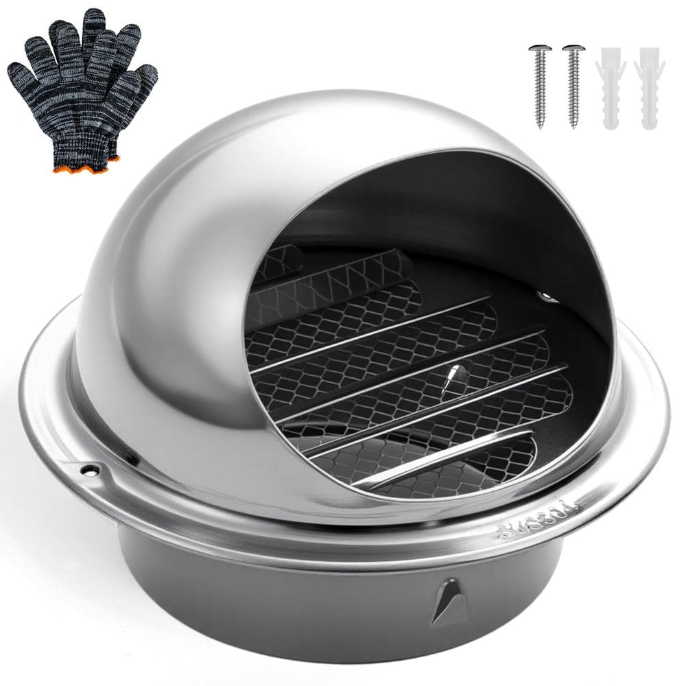 Tampa de ventilação do secador TOYIEW de aço inoxidável redonda de 4 polegadas