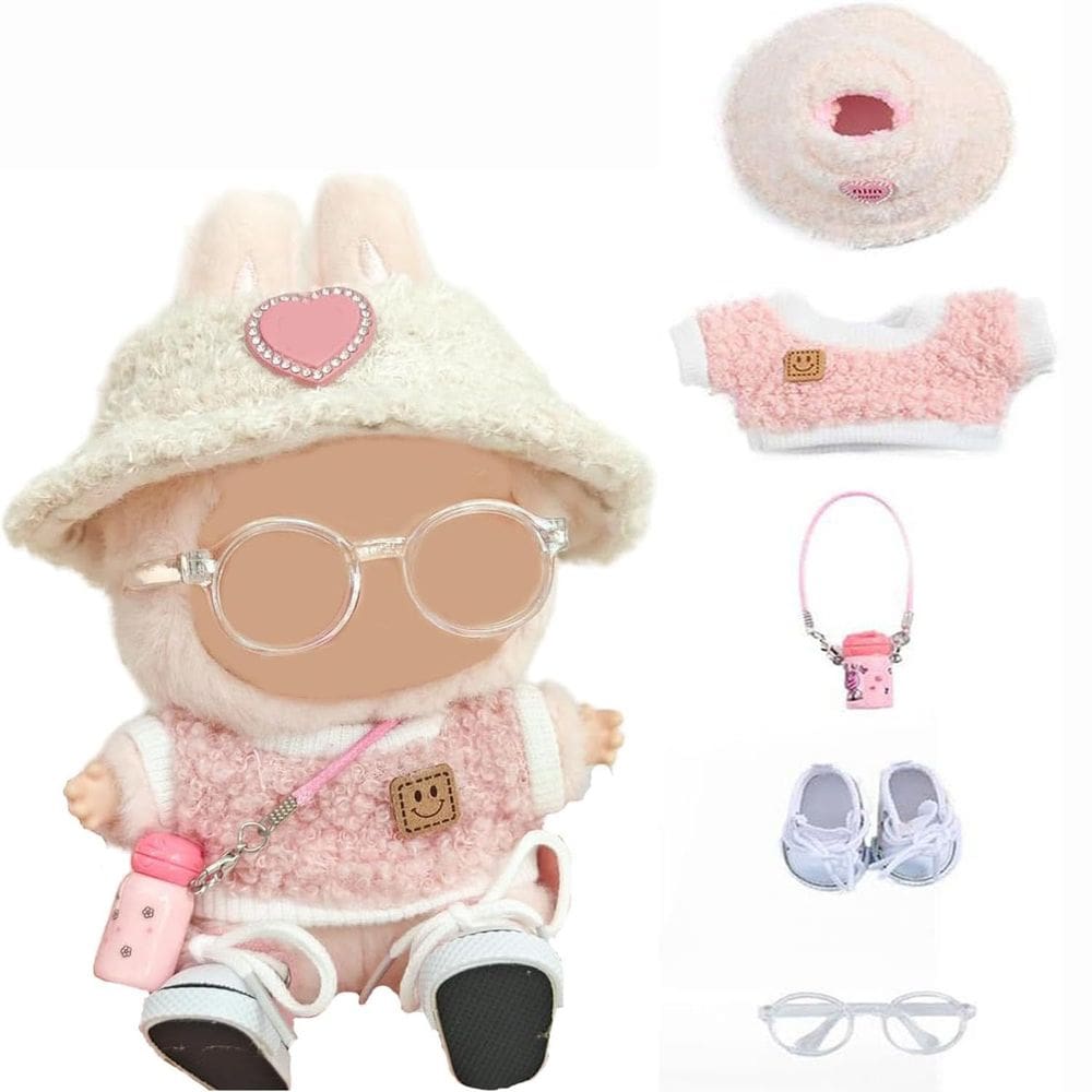 Conjunto de roupas de boneca XM COLORFUL para bonecas de 17 cm com acessórios