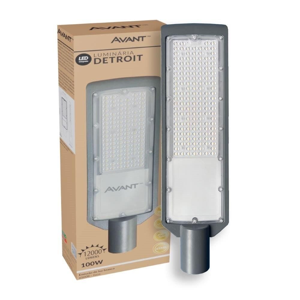 Luminária LED Avant Detroit IP66 100w 12000 Lúmens Bivolt