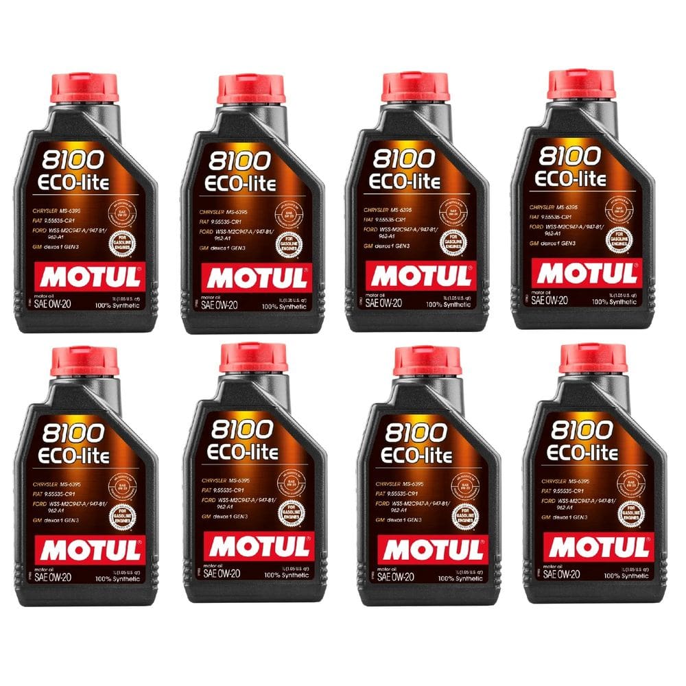 KIT 8L Óleo Sintético Motor Motul 8100 Ecolite 0w20 Motul TOYOTA HYUNDAI HONDA MITSUBISHI NISSAN SUBARU SUZUKI