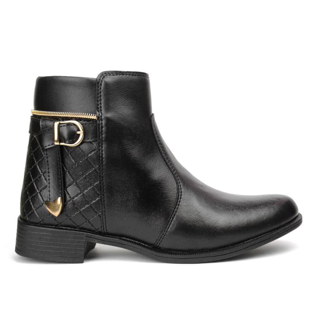 Bota Coturno Casual Feminina Couro Confortável Top