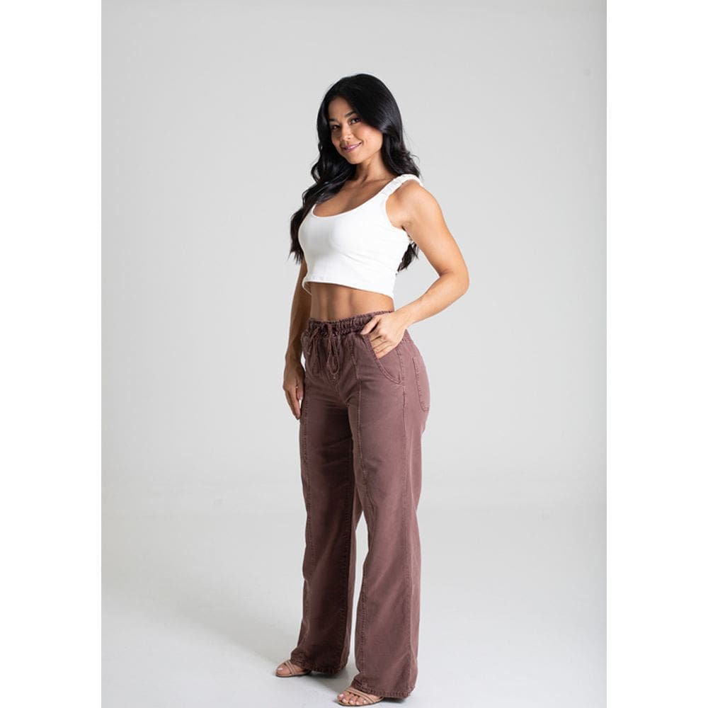 Calça Sarja Sawary Wide Leg - 280050