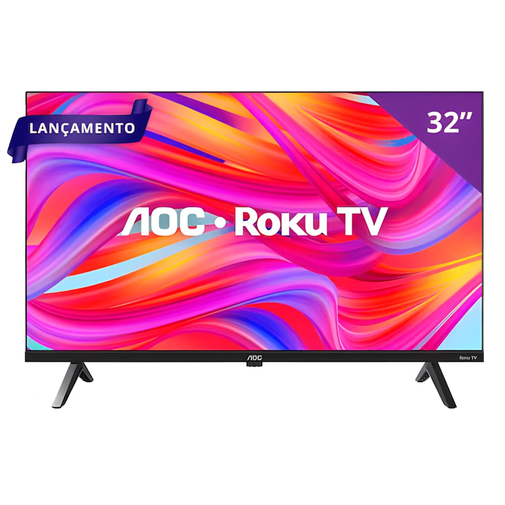 Smart TV DLED HD 32 Polegadas Aoc Sistema ROKU Tv Wi-fi