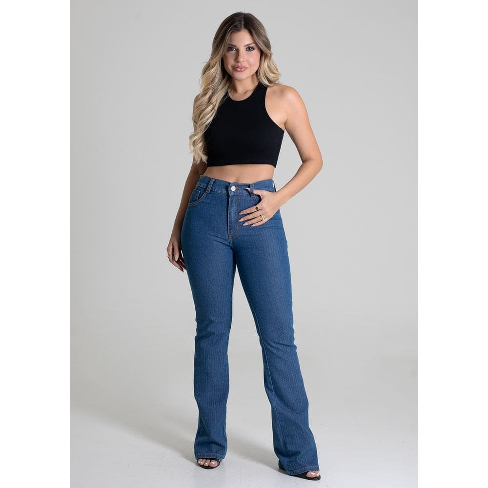 Calça Jeans Feminina Sawary Boot Cut - 280045