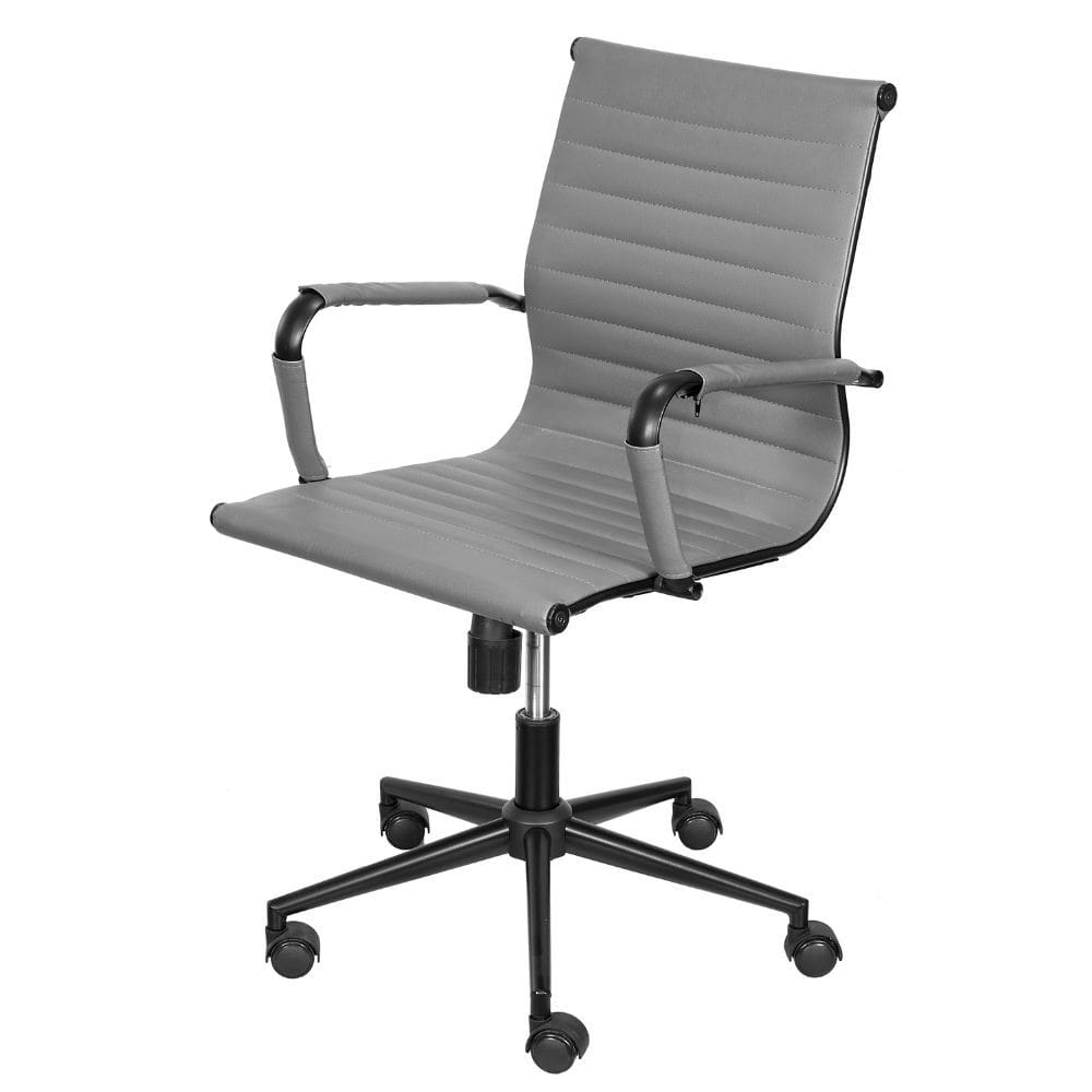 Cadeira de Escritório Eames Dark Esteirinha Baixa - Cinza
