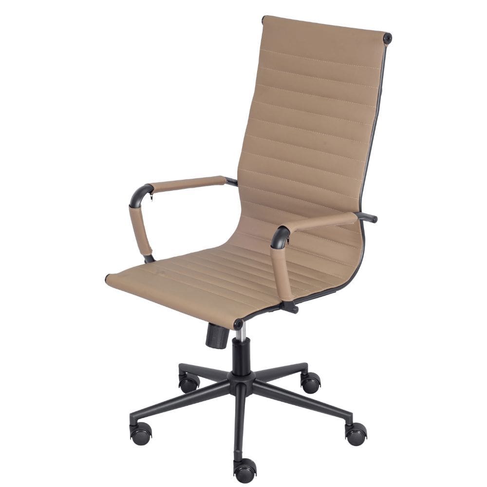 Cadeira de Escritório Eames Dark Esteirinha Alta - Caramelo