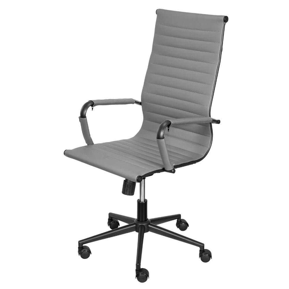 Cadeira de Escritório Eames Dark Esteirinha Alta - Cinza