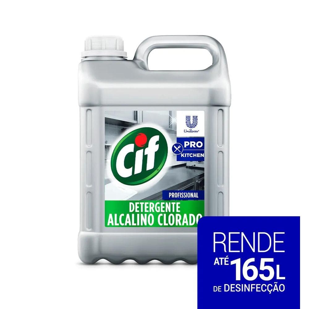 Detergente CIF Alcalino Clorado Sem Fragrância Pro Kitchen 5L