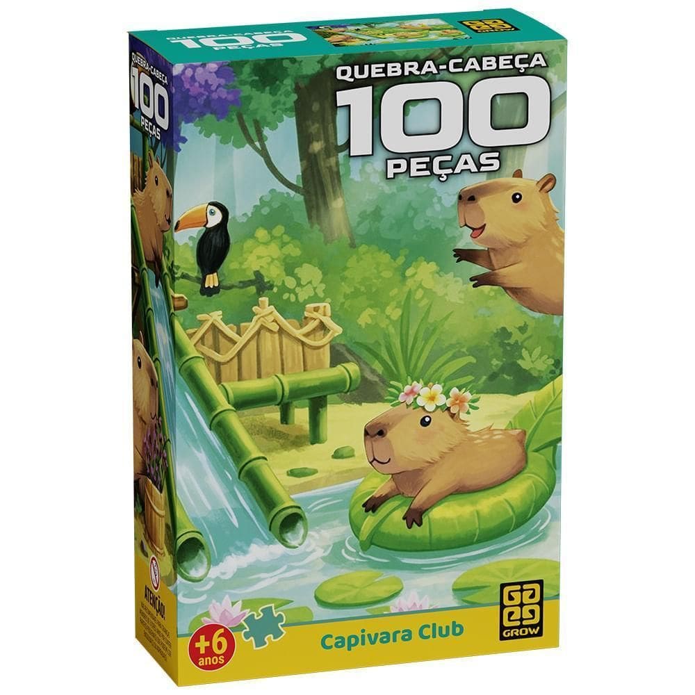 Quebra-Cabeça 100 Peças Capivara Club