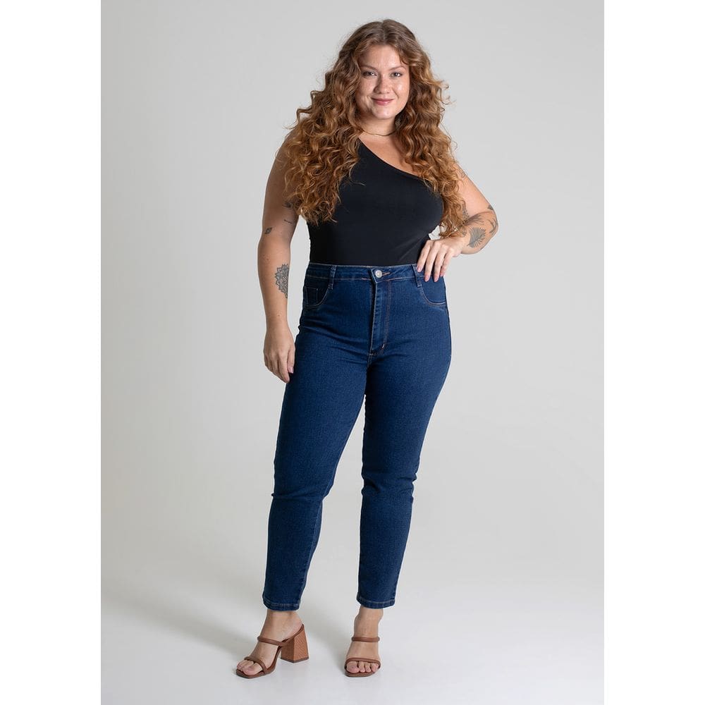 Calça Jeans Sawary Cropped Plus Size - 279370