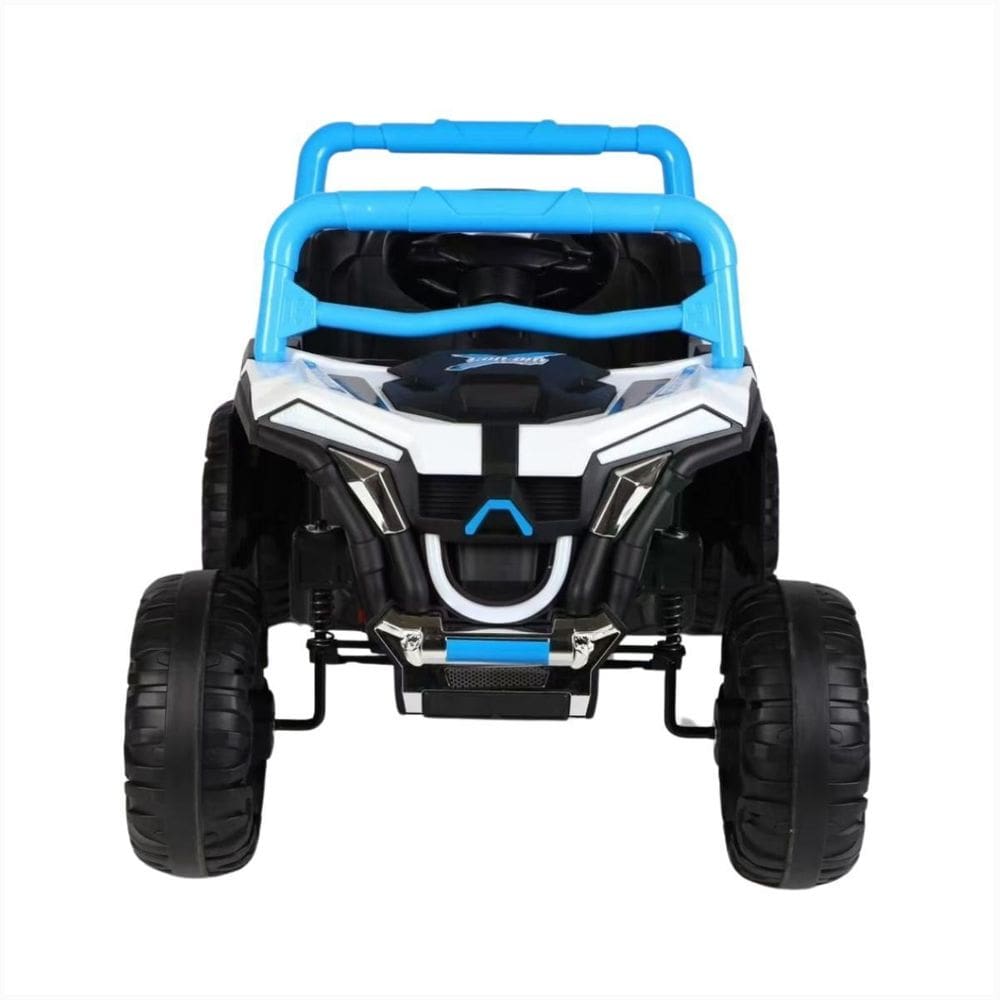 Carro Eletrico Utv 12V Azul Bivolt Led Usb Controle 2 Em 1