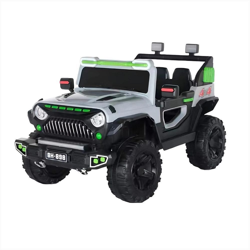 Carrinho Elétrico Infantil Jipe Quadriciclo 12V Cinza Música