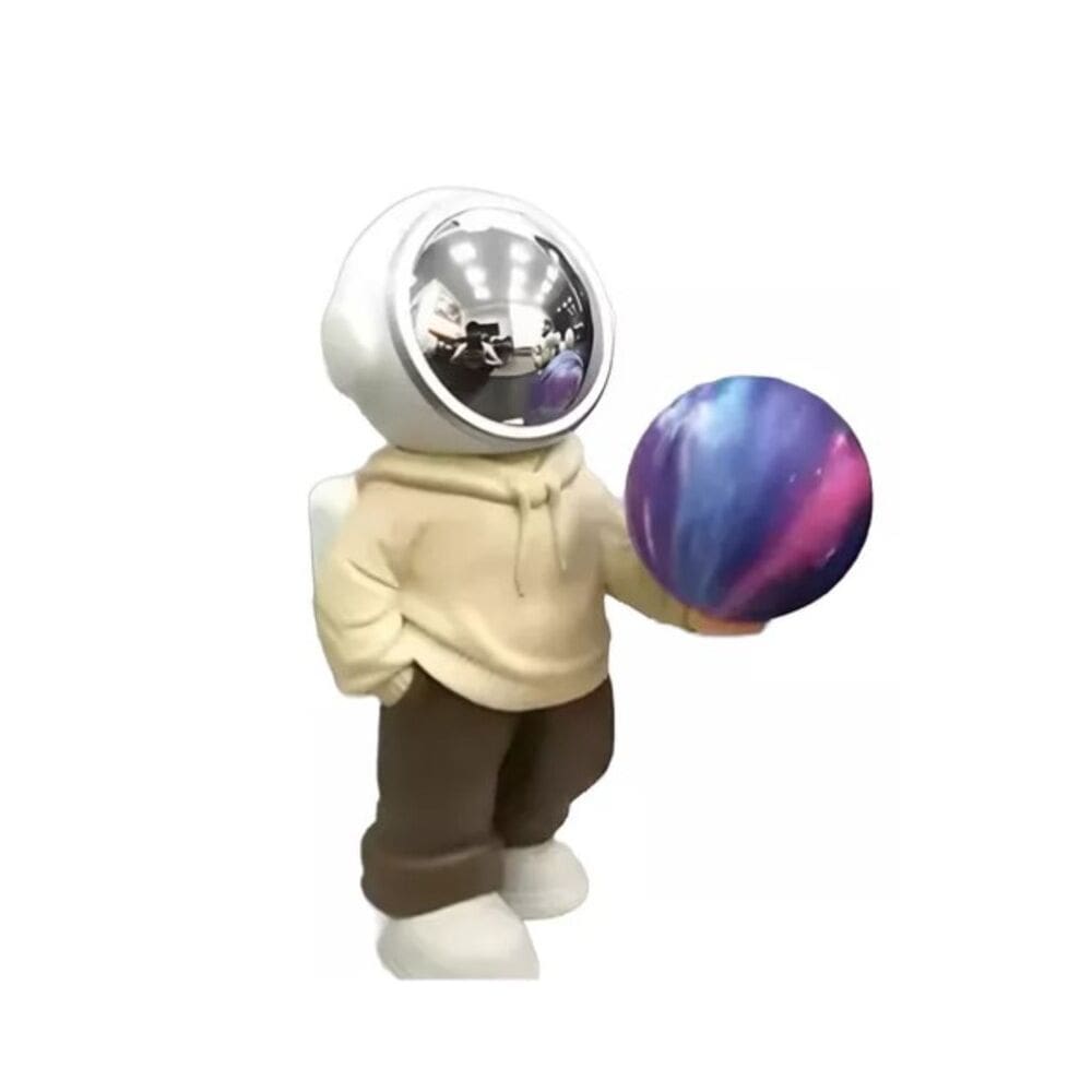 Caixa De Som Astronauta Led Bluetooth Caixinha Fm Decoração
