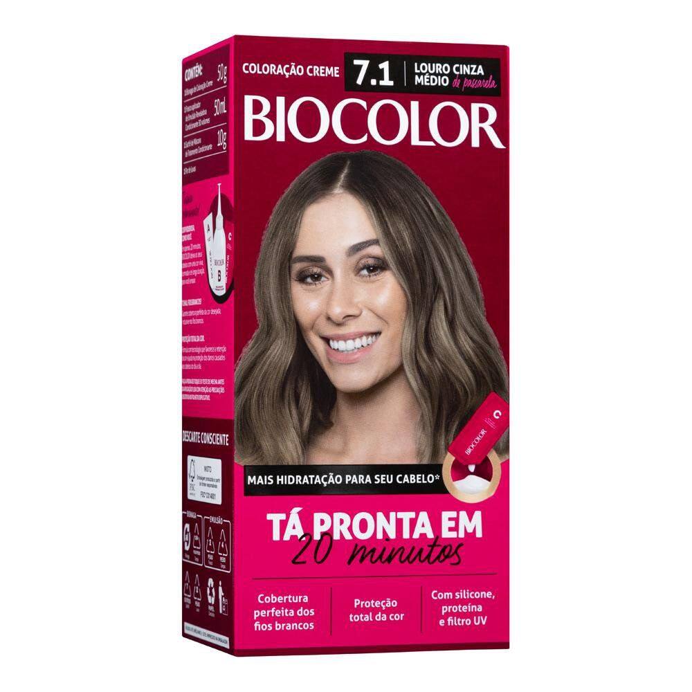 Tintura Creme Biocolor Louro Cinza Médio de Passarela 7.1