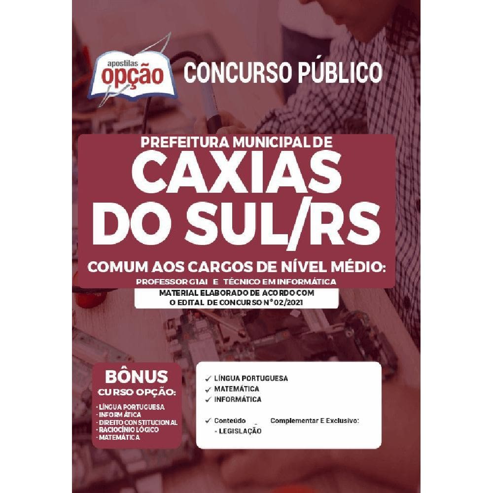 Apostila Prefeitura De Caxias Do Sul Rs - Professor G1Ai