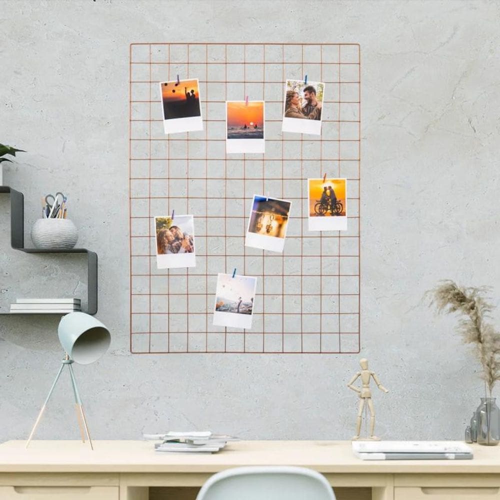 Memory Board Painel De Fotos Tela Aramada 60x80 cm Rosé