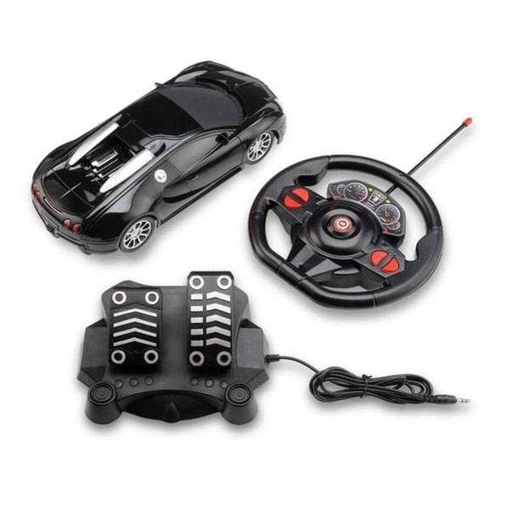 Carrinho com Volante Pedal Racing Control Midnight-Multikids