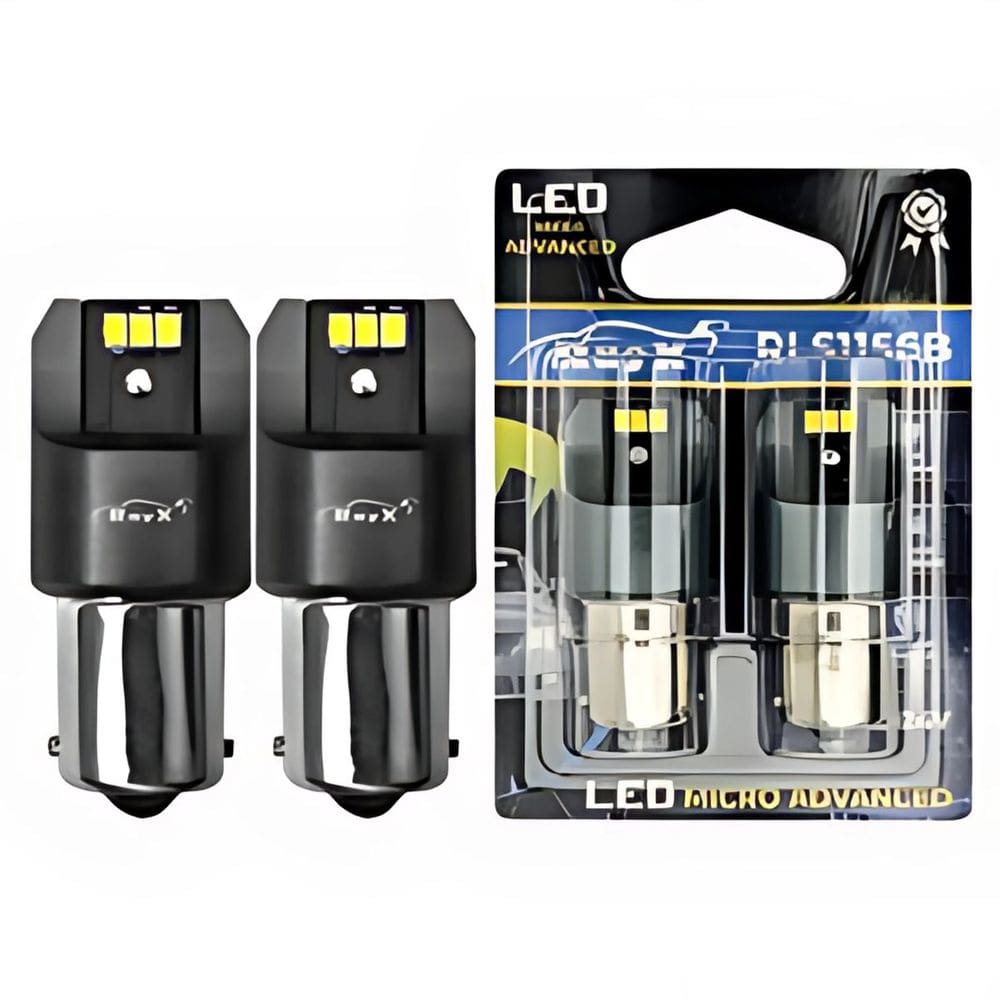 Par Lâmpadas Ré LED 1156 (P21W) 12/24?V 3W 6LED Canbus