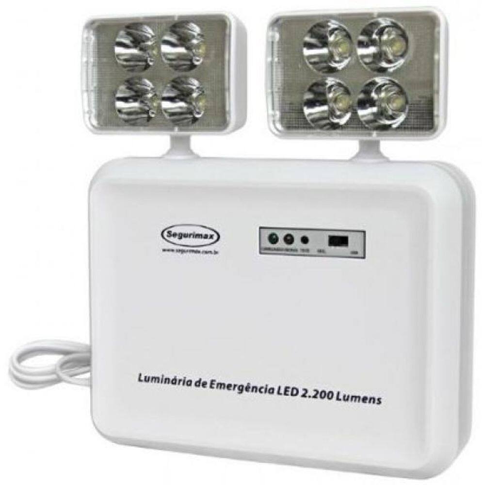 Luminária de Emergência LED 2200 Lumens - Segurimax - Bivolt