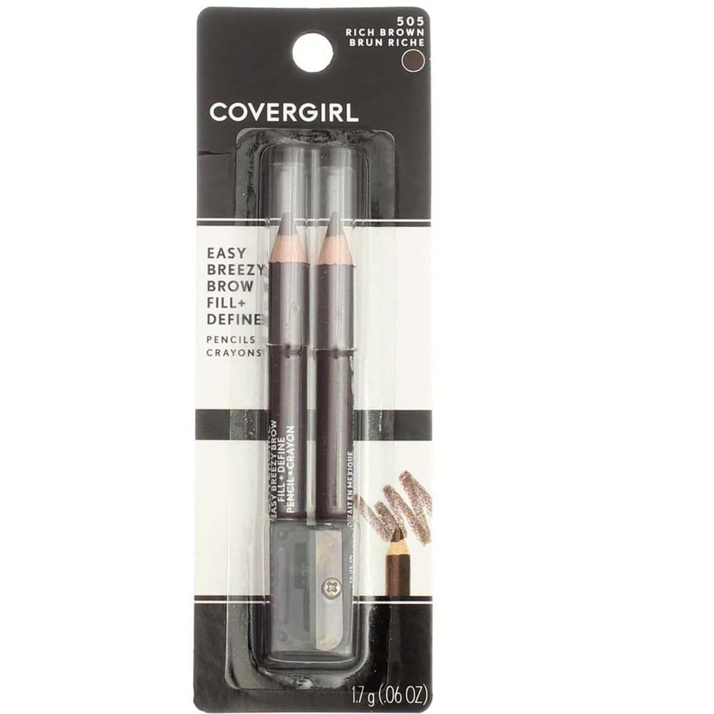Capa para lápis de sobrancelha Girl Easy Breezy Brow Rich Brown x2