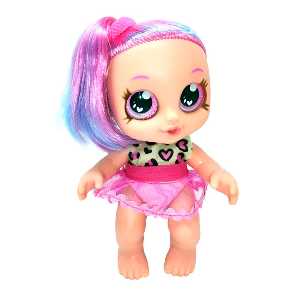 Boneca Fashion Estilosa 26cm Cabelo Colorido Infantil +3 Ano