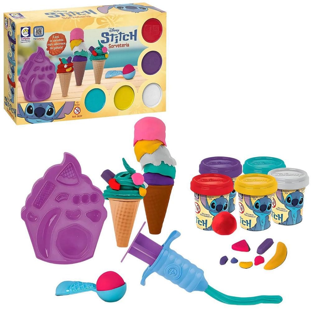 Kit de Massinha Sorveteria Divertida do Stitch