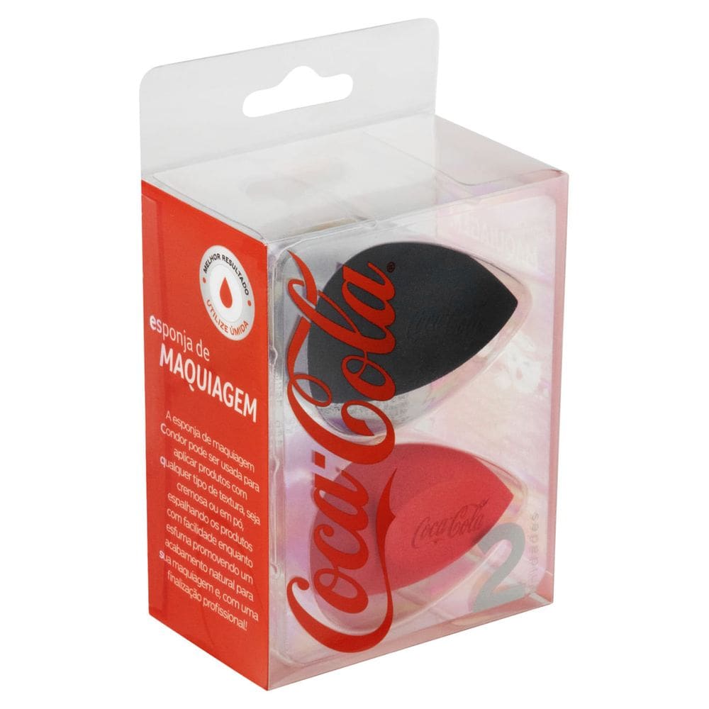 Esponja para Maquiagem Coca Cola Condor 2 Unidades