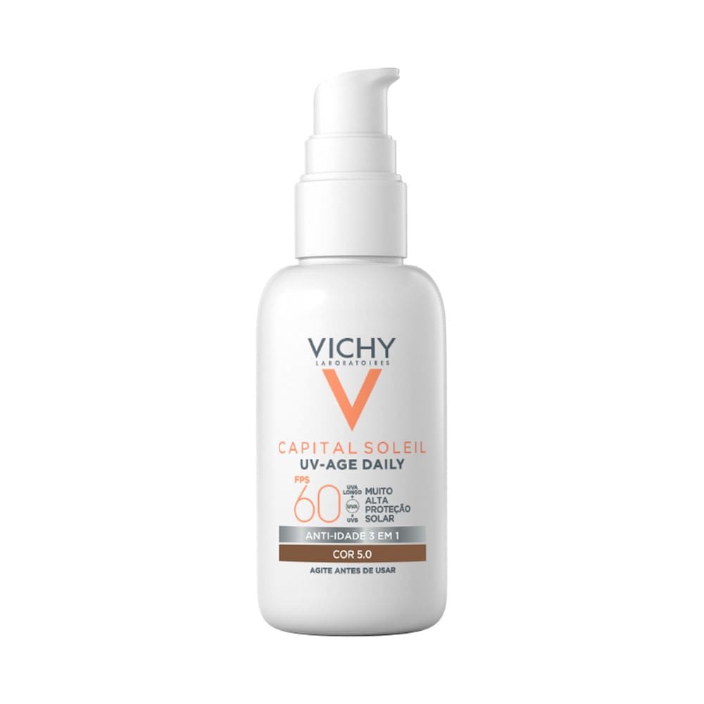 Protetor Solar Vichy Capital Soleil Uv-Age Daily FPS 60 Cor 5.0 40g