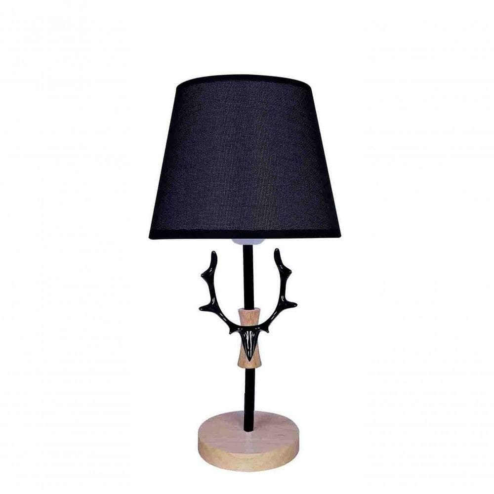 Abajur Luminária Preta De Mesa 43cm Bivolt 110-220v