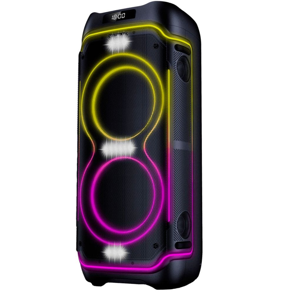 Caixa Som Torre 2000W Rms Portátil Bluetooth Amplificada Fm Usb Bivolt Vibe Sound Vs004 - V8 Party