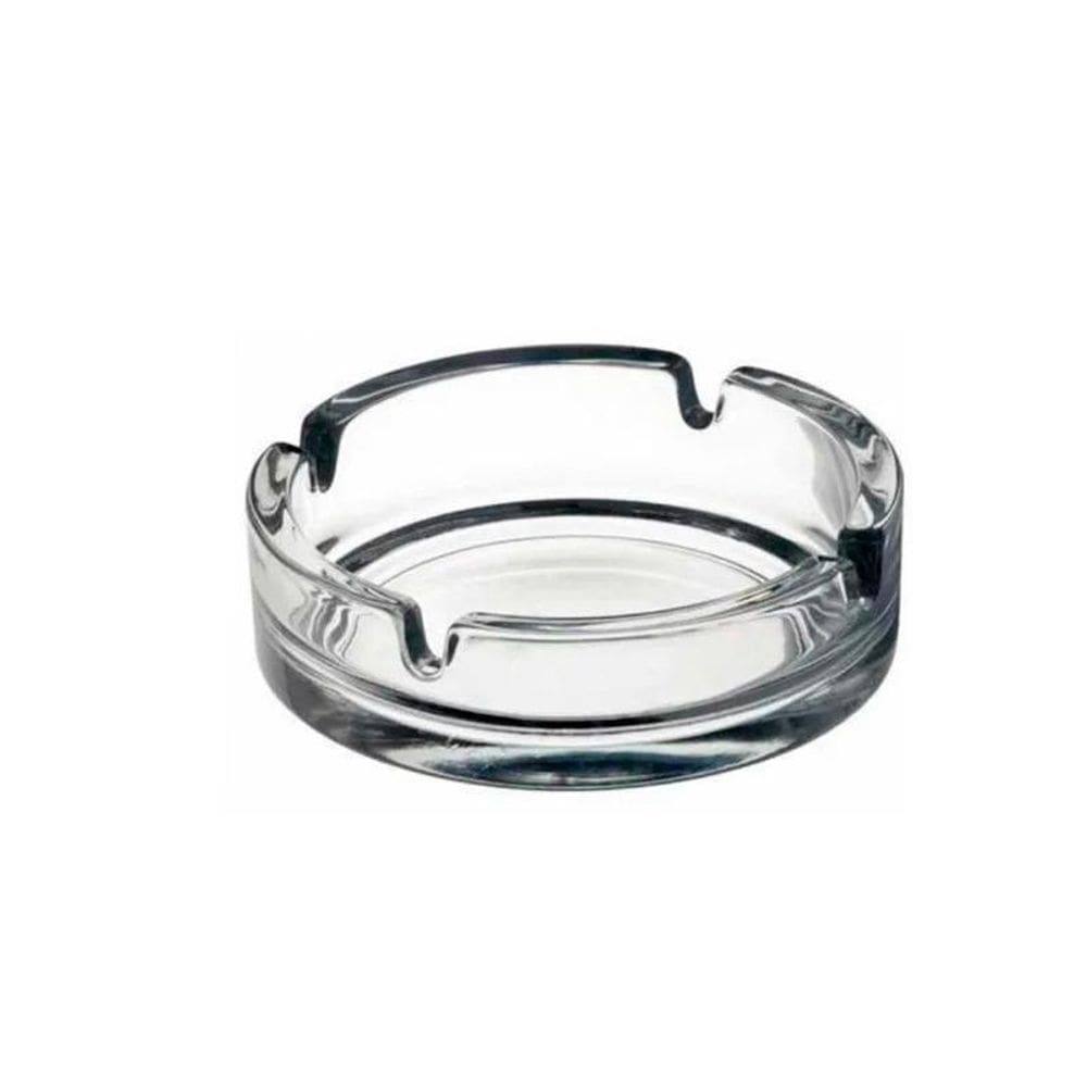 Cinzeiro De Vidro De Mesa Redondo Glass 11Cm Diametro