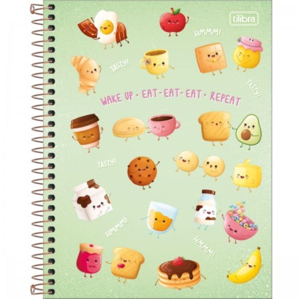 Caderno Espiral Capa Dura Universitário 1 Matéria Taste 80 Folhas Tilibra Verde