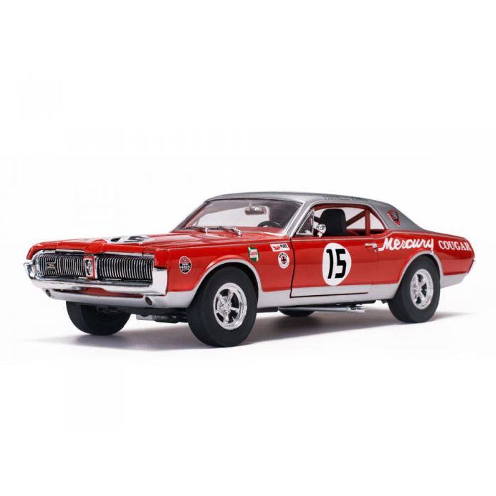 Miniatura 1/18 Mercury Cougar Racing #15 1967 Sun Star Ferro