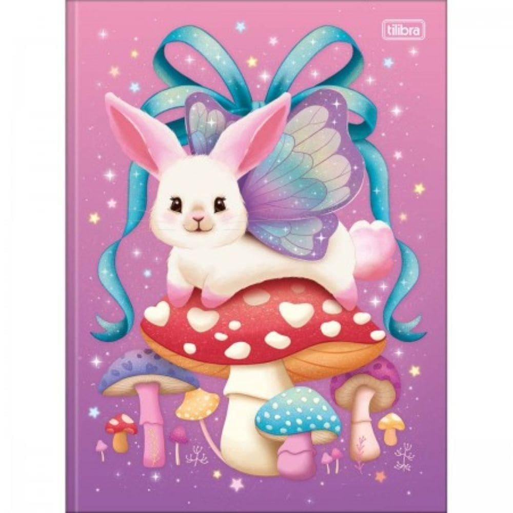 Caderno Brochura Universitário Capa Dura A4 1 Matéria 80 Folhas Bunnyfly Tilibra Estampa 2